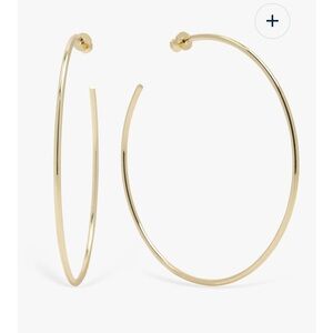 Melinda Maria Sleek 3” Gold Hoop Earrings
